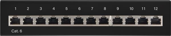 CAT 6 Mini/Desktop Patch Panel, 12 Ports