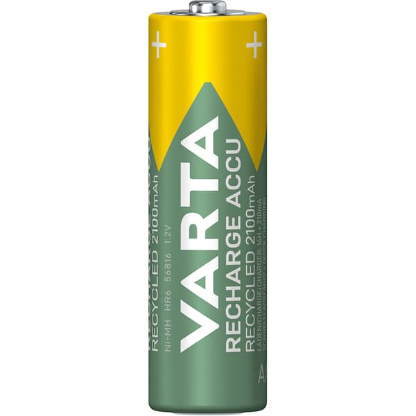 Resirkuler oppladbart batteri AA 2100 mAh 4-p