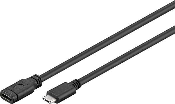 USB-C™ forlængelse, USB 3.1 Gen 1, 1 m, sort