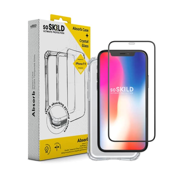 Cover Absorb 2.0 Impact Case Bundle incl. Hærdet Glas - iPhone 11 Pro Max