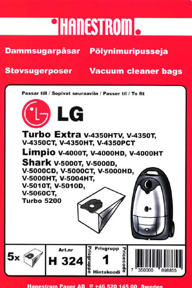Dammsugarpåsar LG SHARK V-5000T      5P