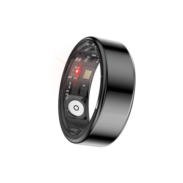 Smart Ring med 30 dagers batteritid, IP68 vanntett, hjertefrekvens, oksygennivå og søvnovervåking Black 11