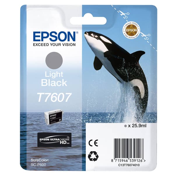Blæk UltraChrome HD T76074010 Light Sort