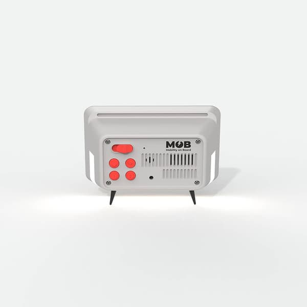 Clock with Light TV Retro Grey