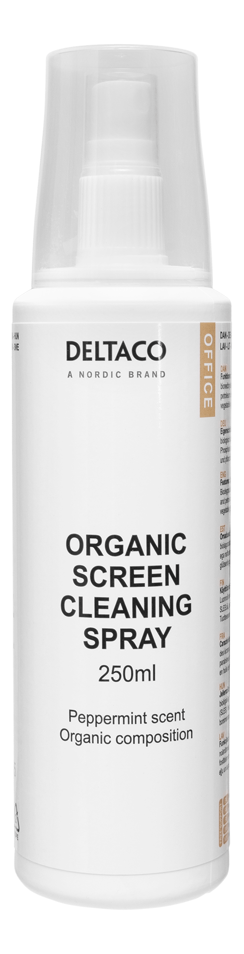 Organic cleaning liquid for screens, 250ml
