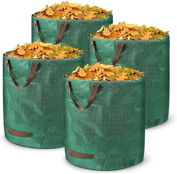 Trädgårdsavfallspåse för löv 4-pack L