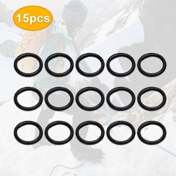 Runde karabinkroker, 15 stk. Black