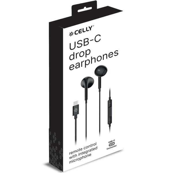 UP1300 Stereokuuloke Drop USB-C Musta