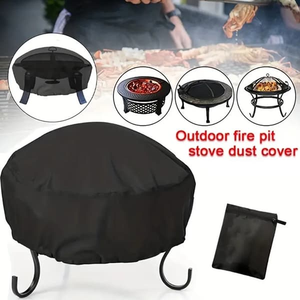 Fire Pit Cover - 85x40CM - Sort - Vejrbestandig S