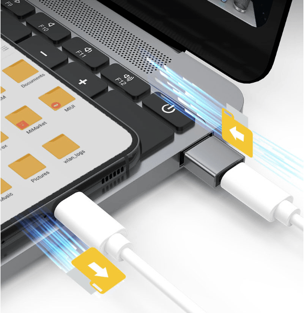 USB-A (hane) till USB-C (hona) adapter Black