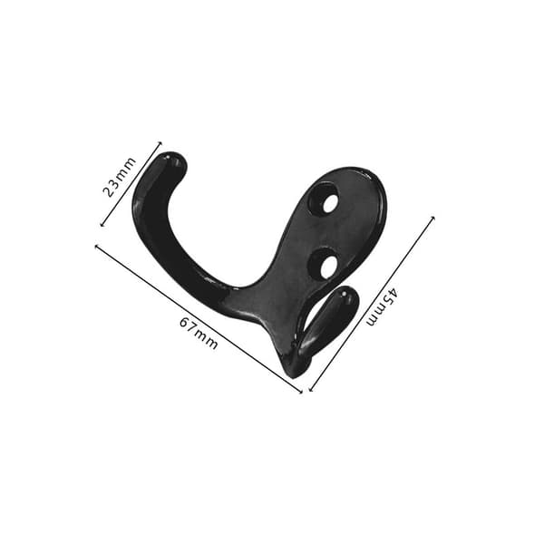 Klädkrokar i zinklegering (5-pack) Black
