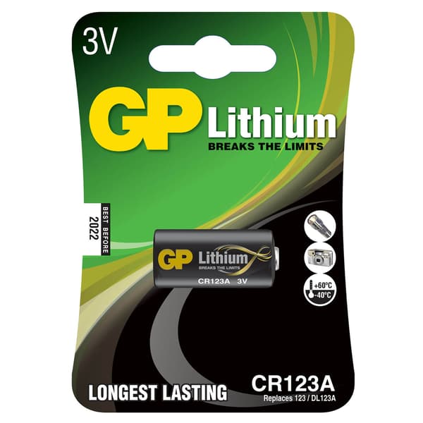 Batteri Litium Pro 123A 1-Pakning