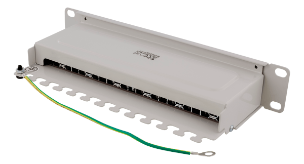 10" patch panel, 12xRJ45, Cat6a, STP, 10Gbps