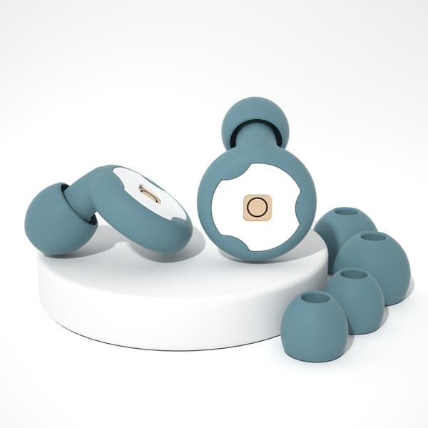 Støjdæmpende ørepropper med opbevaringsboks Grey+Blue