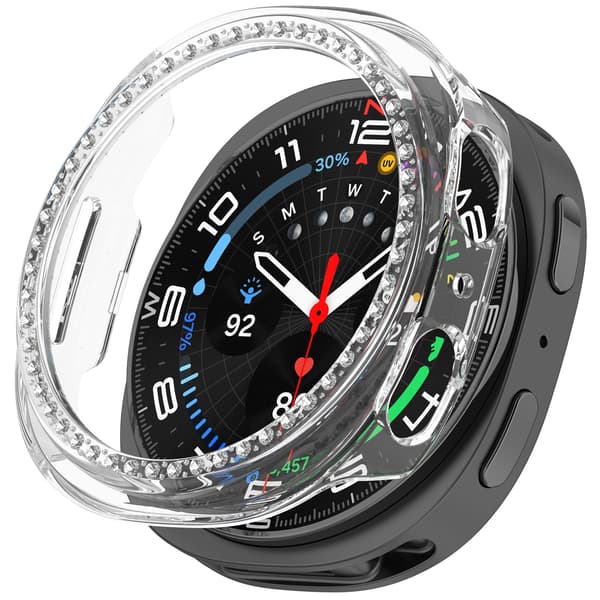 Stilfuldt PC-etui til Samsung Galaxy Watch 8 44mm Transparent