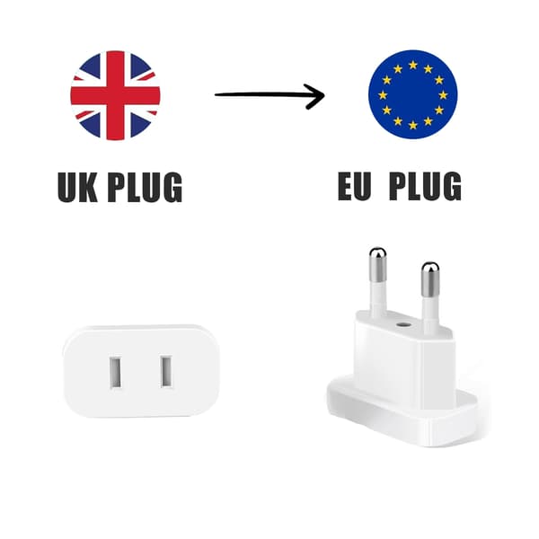 Europeisk standard hvit plugg 4.0mm reiseadapter