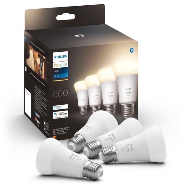 Hue White E27 A60 800lm 4-pak