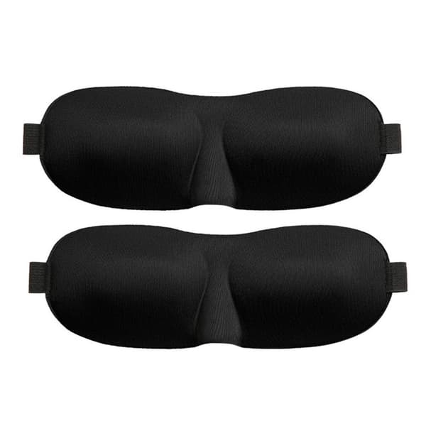 Sovemaske, sort 3D 2 stk.