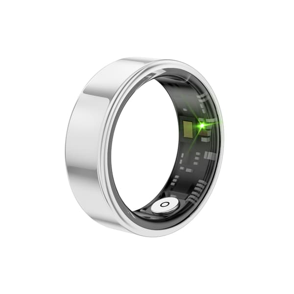 Smart Ring med 30 dagers batteritid, IP68 vanntett, hjertefrekvens, oksygennivå og søvnovervåking Silver 11
