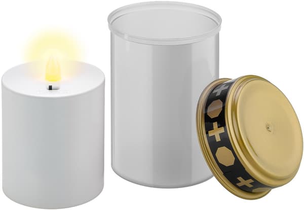 LED gravlys med timer, hvid