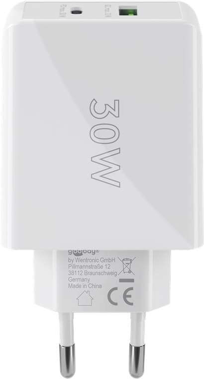USB-C™ PD dobbel hurtiglader (30W) hvit