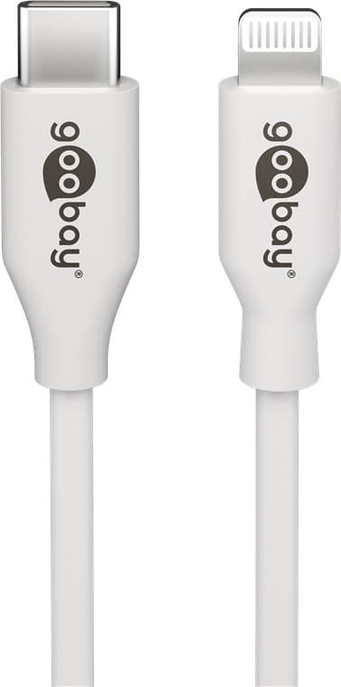Lightning til USB-C™ lade- og synkroniseringskabel, 0,5 m, hvit
