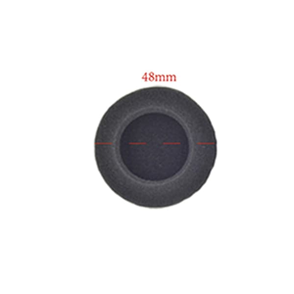 5 par öronkuddar för in-ear hörlurar Black 48mm