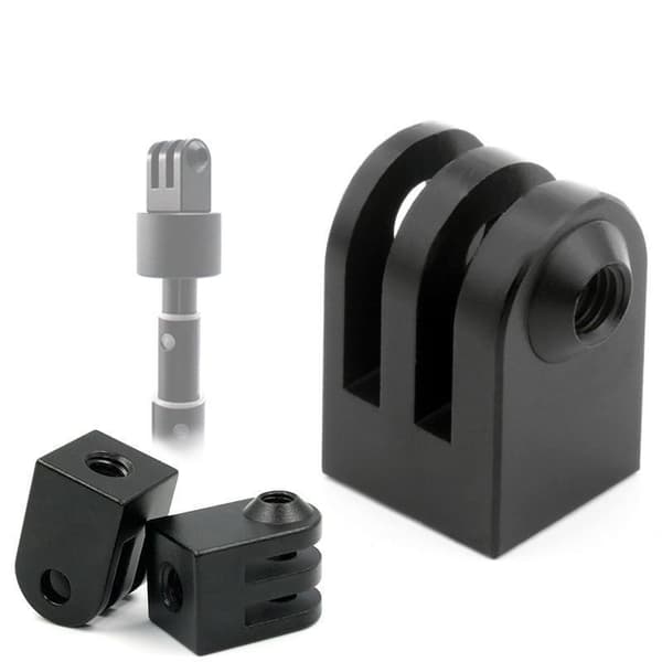 2-pack Mini Metall Adapter för Actionkameror och Stativ med 1/4" Skruv