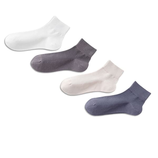 Saumattomat sukat - 4 paria White + Blue