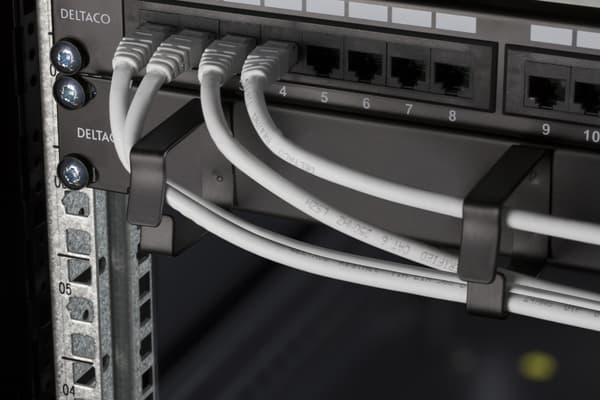19" cable management, metal, 5 loops, 1U, black