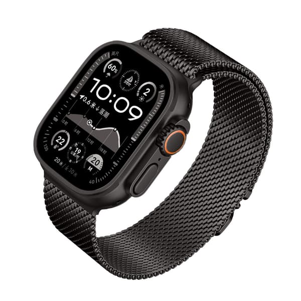 Grafit Milanese Loop-rem til Apple Watch Black S