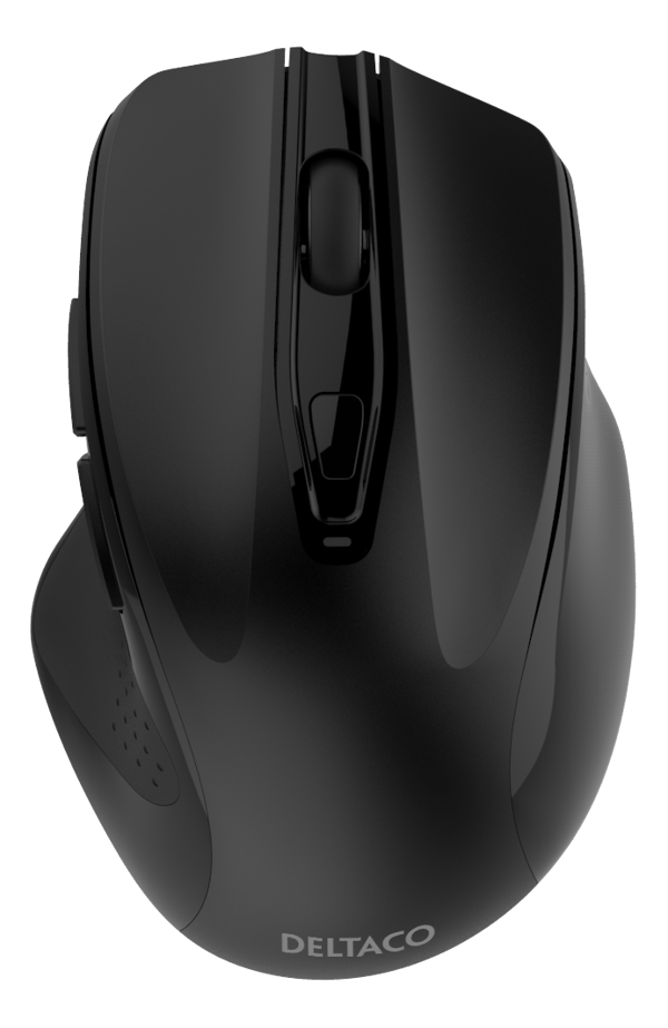 Wireless silent office mouse USB receiv 2400DPI 6button blck