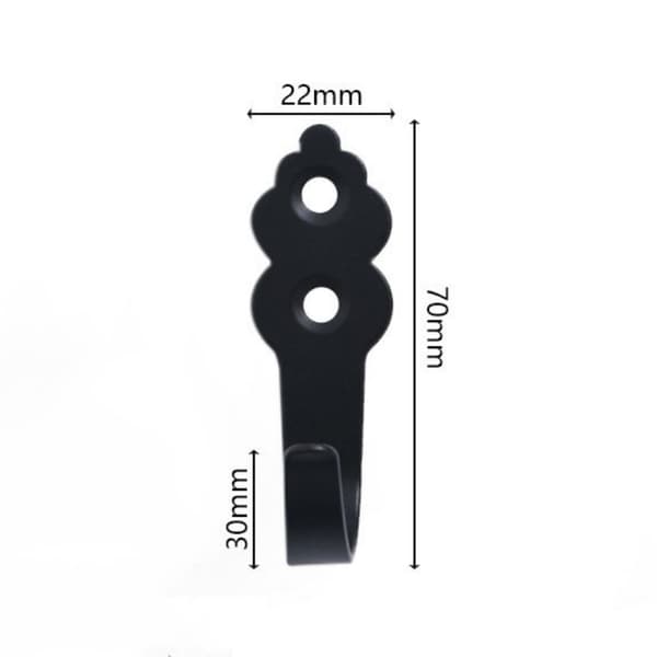 Seinäkoukut ruuveilla 10 kpl Black