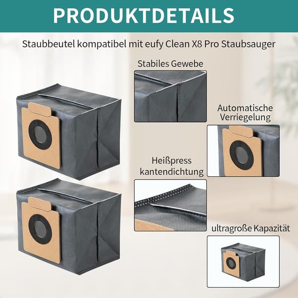 Støvposer til Eufy X8 Pro/X10 Pro Omni