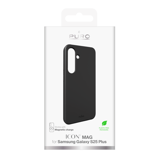 Samsung Galaxy S25+ silikonecover ICON MAG, magneter, sort