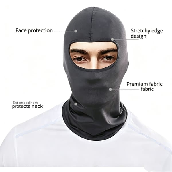 Balaclava / skimaske / MC hætte Sort 1-pack