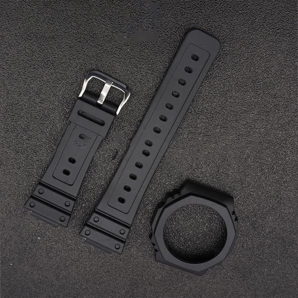 TPU-kellonranneke Casio GA-2100/2110:lle - musta