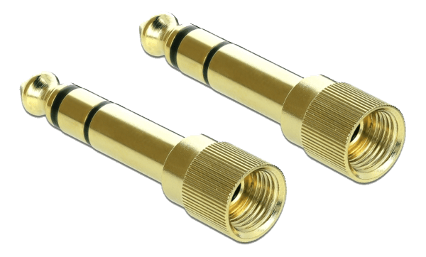 Adapter 6.35 mm Stereo plug 3.5 mm jack 3 pin 2 pieces