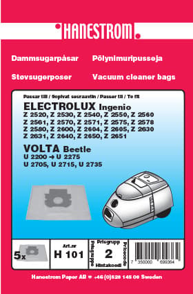 Dammsugarpåsar ELUX INGENIO, VOLTA BEETLE