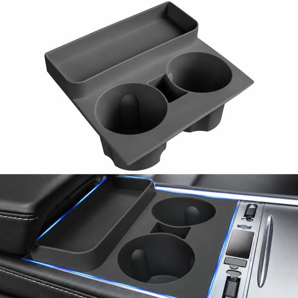 Kopholdere til Tesla Model Y/3, Center Console Insert Tray Organizer Grey