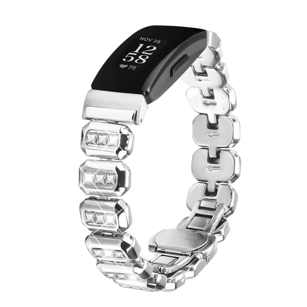 Fitbit Inspire Square Diamond Butterfly -solkihihna Silver