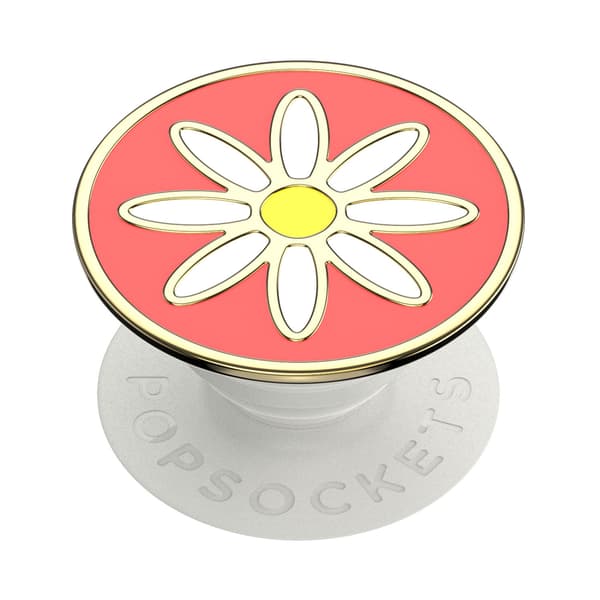 PopGrip PREMIUM Enamel Quaint Daisy Coral