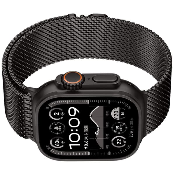 Grafit Milanese Loop-rem til Apple Watch Black S