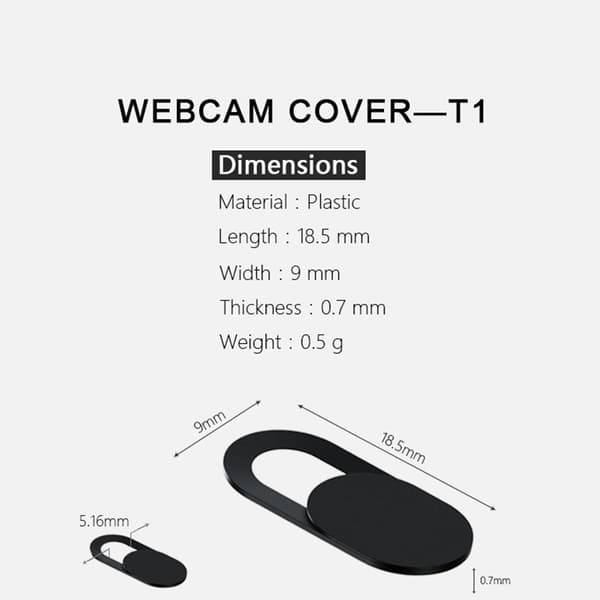 Webcam beskyttelse - Webcam dæksel - sort.