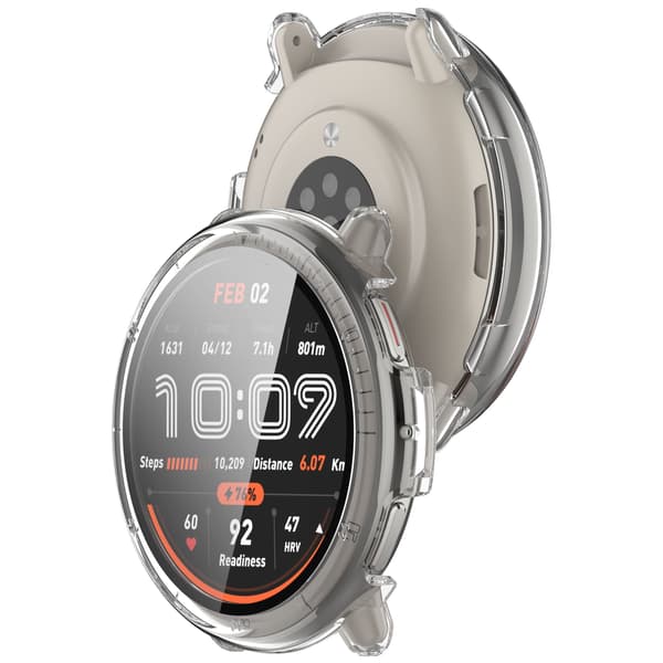 Amazfit Active2 -suojakotelo integroidulla näytönsuojalla Transparent