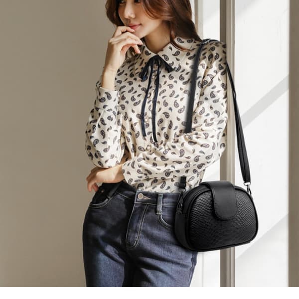 Ægte læder Shell taske Crossbody pung til kvinder
