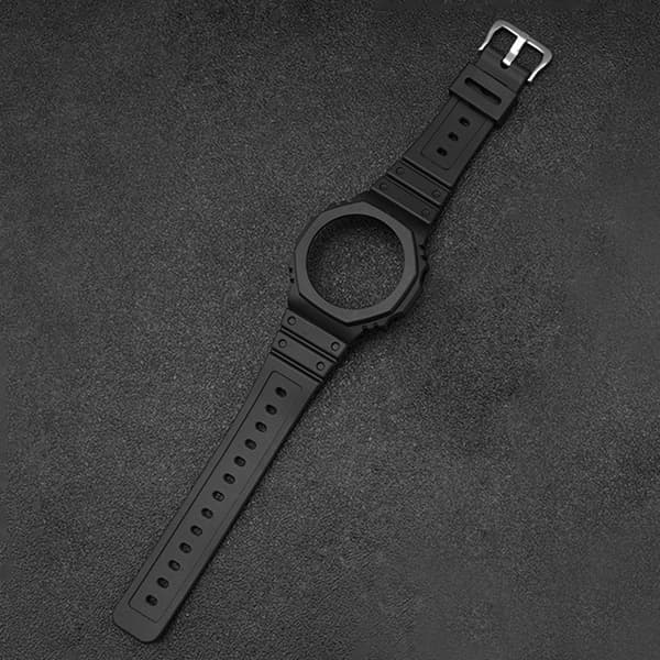 TPU-kellonranneke Casio GA-2100/2110:lle - musta