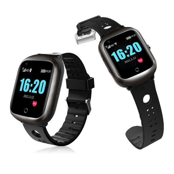 Smart ur med puls, blodtryk, GPS positionering IP67 Black