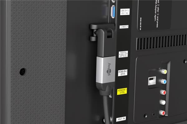 HDMI"-adapter 360°, gullbelagt