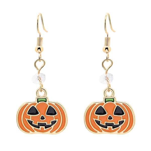 Halloween-örhängen med pumpa Yellow